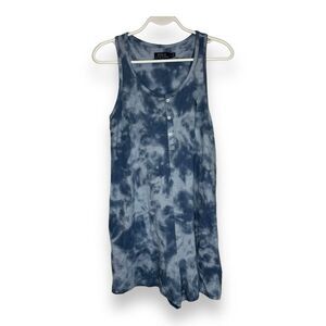 NWOT Polo Ralph Lauren Women's S Blue Tie Dye Sleeveless Lightweight 3" Romper